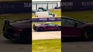 INSANE SOUND! LAMBORGHINI AVENTADOR SV ROADSTER LAUNCHES OFF AT SUPERCAR FEST! #shorts #viral #cars