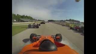 F5000 First Lap Crash, The Hawk, Road America