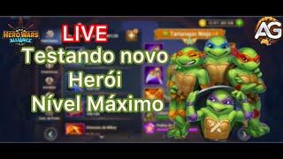 Testando o Novo Herói Tartarugas Ninjas em Hero Wars Alliance! Acesso Exclusivo ao Vivo