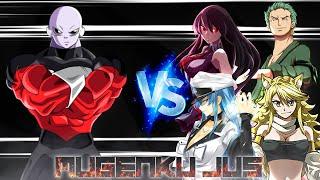 Jiren vs Akame, Leone, Esdeath, Zoro V3 ANIME MUGEN JUS Turn Battle