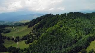 #Футаж пролетая над горой с лесом ◄4K•HD► #Footage flying over a mountain with a forest