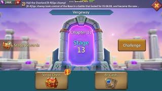 Lords mobile Vergeway chapter 11 stage 13