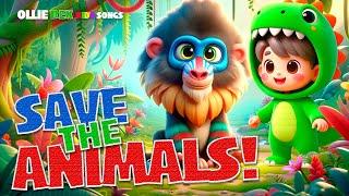 Save the Animals!  Kids Song About Endangered Species | Ollie Rex Kids Songs