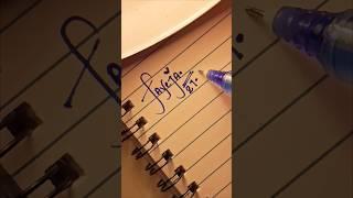 How to Write F in English Calligraphy | Writing F For Fayeja Name signature #trending #shorts