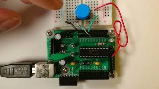 PIC18F16Q41 IOC Interrupt on Change - das Beispiel mit Zeichnung und Programm