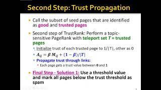 Week 8: Extensions of PageRank - Part 5: TrustRank