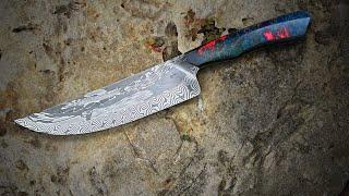 Forging A Relic Damascus Knife Feat. James Fleming, Wasteland Forge!