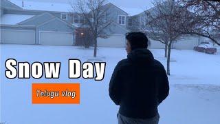 Snow in USA | Chicago Winter Life | Telugu Vlogs from USA |  | Krish Bavana