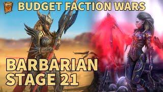 Barbarian Stage 21 | Budget Faction Wars | Raid Shadow Legends