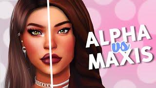 Alpha VS Maxis Match | The Sims 4 CAS Challenge + CC LIST