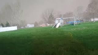 Eastern South Dakota wind storm arrival blows out fence! Crazy! Aurora, South Dakota May 12, 2022.