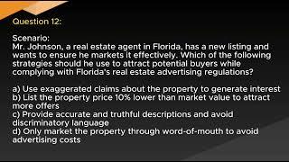 Florida Real Estate Broker Exam Free Practice Test and Answer Updated