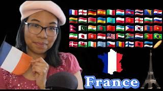 ASMR FRANCE IN DIFFERENT LANGUAGES FOR SLEEP (Whispering, Mouth Sounds, Brown Noise) [50 Languages]