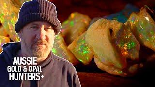 The Blacklighters Discover Stunning White Opal Stones Worth $44,000! | Outback Opal Hunters