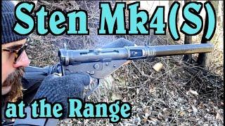 Prototype Silenced Sten Mk4(S) at the Range