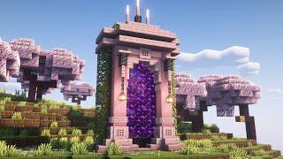 Minecraft 1.20 : Cherry Blossom Nether Portal Tutorial