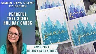 Peaceful Trees Holiday Cards | AmyR 2024 Holiday Card Series #26