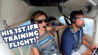 His First Instrument Approach! IFR Training In Our Garmin Skylane