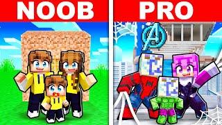 Having a NOOB vs PRO SUPERHERO Family In Minecraft!