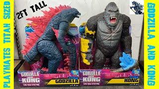 Playmates Titan Sized Godzilla and Kong Unboxing and Review!