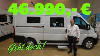 46.990,- €  WOHNMOBIL Kastenwagen Clever Duo 540