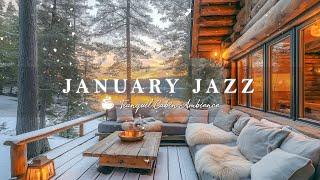 Calm Jazz In Lake Side | Soft Jazz And Gentle Snowfall For Peaceful, Relaxing Later Winter Moment...