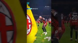 Theo hernandez and Brahim diaz cold celebration#milan #football #shortsfeed