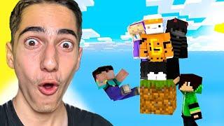 ماینکرافت اما 5 نفر روی یک بلاک وایسادیم  Minecraft One Block