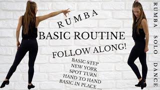 Basic Rumba Solo Routine || Practice Beginner Rumba Steps | Follow Along Rumba