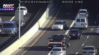 CAR FACING WRONG WAY: On SR-51 in Phoenix during rush hour (FNN)