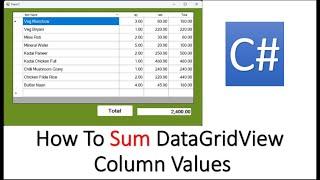 How To Sum DataGridView Column Values c#