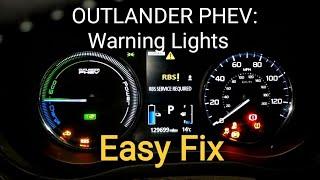 EASY FIX - Mitsubishi Outlander PHEV : RBS WARNING, EV SYSTEM WARNING, ABS & ASC WARNING