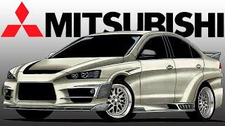 How to draw Mitsubishi Lancer | Как нарисовать Мицубиси Лансер | Realistic drawing Mitsubishi Lancer