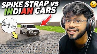 Massive Spike Strap VS Indian Cars - Expensive Crash