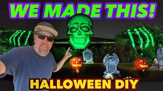 HOME VLOG: HALLOWEEN DIY DECORATIONS! Our Huge Project and How we Created a Giant Skull in our yard