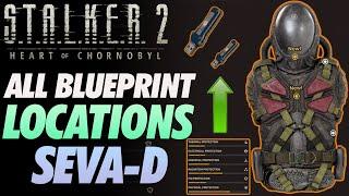 STALKER 2 ALL BLUEPRINT LOCATIONS FOR SEVA-D SUIT UPGRADES ~BEST EARLY MID GAME ARMOR!~