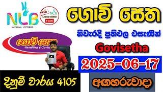 Govisetha 4105 2025.06.17 Today NLB Lottery Result අද ගොවි සෙත ලොතරැයි ප්‍රතිඵල