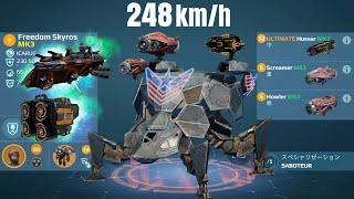 [WR] Max Speed 248kph Skyros (Specialization & Frederick) | War Robots Gameplay