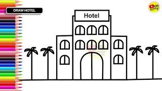 How To Draw Hotel | LBA Drawings