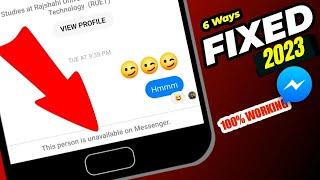 Fixed! This person is unavailable on Messenger || Best 6 Ways