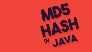 MD5 Hash in Java