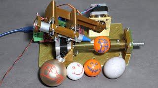 PingPongPlotter: Can also decorate Christmas balls or Easter eggs.