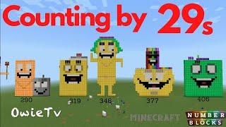 Numberblocks Minecraft COUNTING BY 29 | Learn To Count | Skip Counting Song | Math and Counting Song