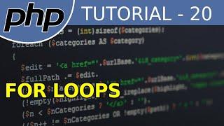 for Loop - #20 PHP Tutorial For Beginners With Examples