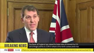 Chief Secretary to the Treasury John Glen responds to @bankofenglanduk interest rate decision