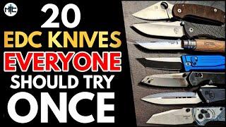 Top 20 FAMOUS EDC Folding Knives EVERYONE Should Try ONCE!