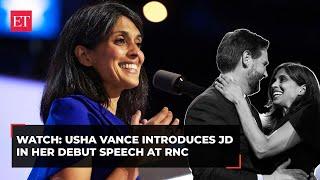 Usha Vance introduces JD at RNC: 'Safe to say… a more powerful example of the American dream'