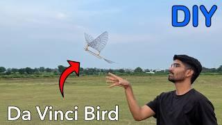 Make A Flying Bird With Rubber Motor At Home #ornithopter #how