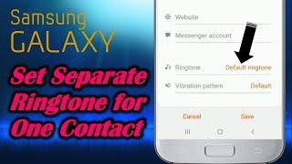 Set Separate Ringtone for Each Contact in Samsung