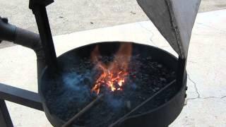 BLACKSMITH MADE COAL FORGE DEMO.